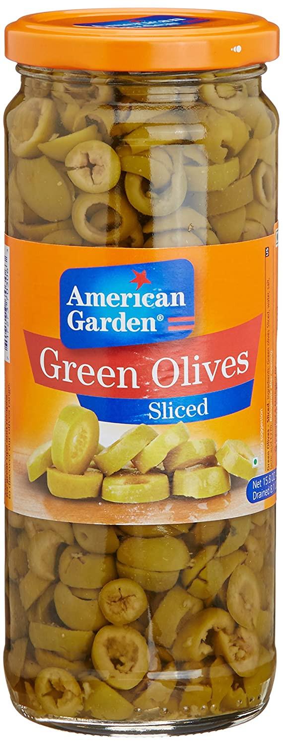 A Garden Sliced Drained Green Olives 450G