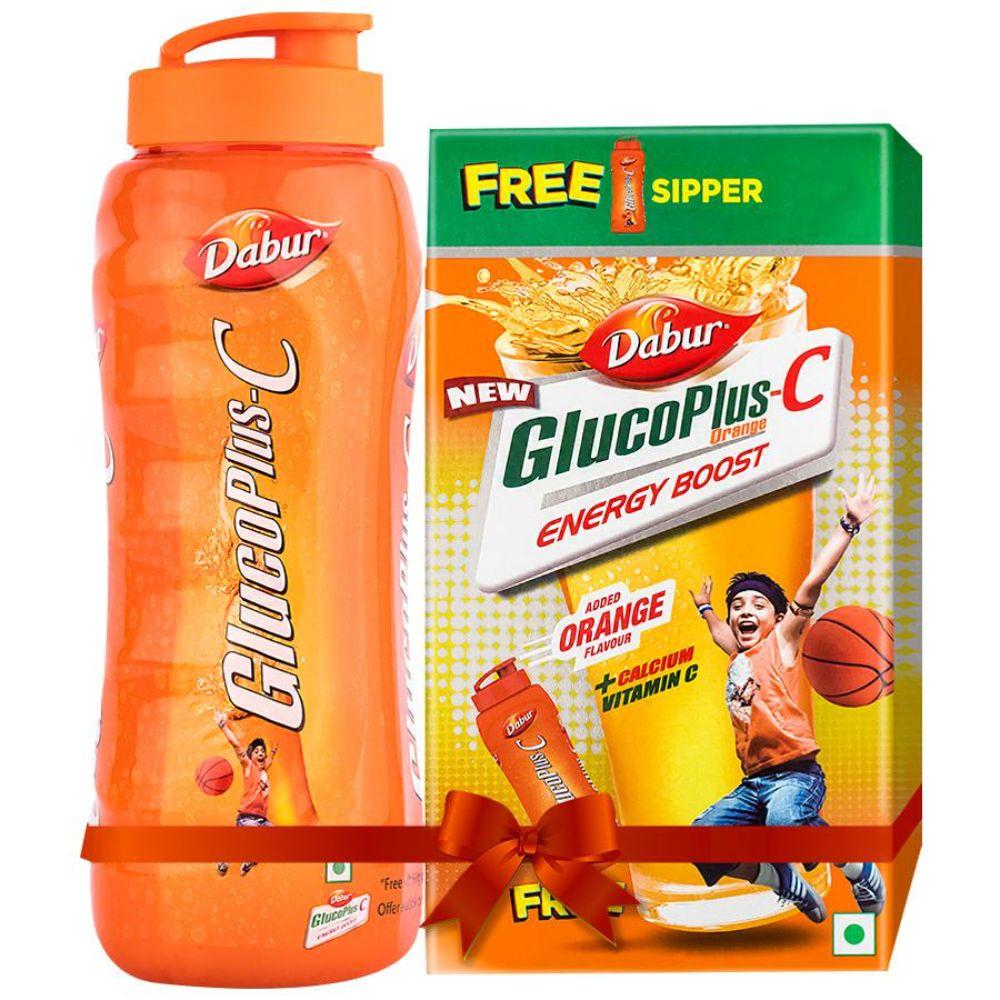 Dabur Glucose Plus C Orange 500G Free Sipper