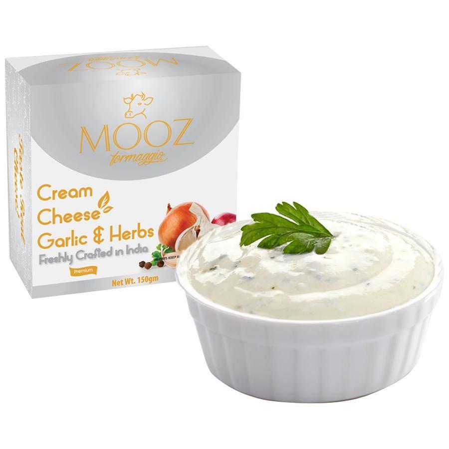 Mooz Cream Cheese Garlic & Herb 150G