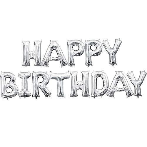 Happy Birthday Foil Balloon - Silver 1Pc