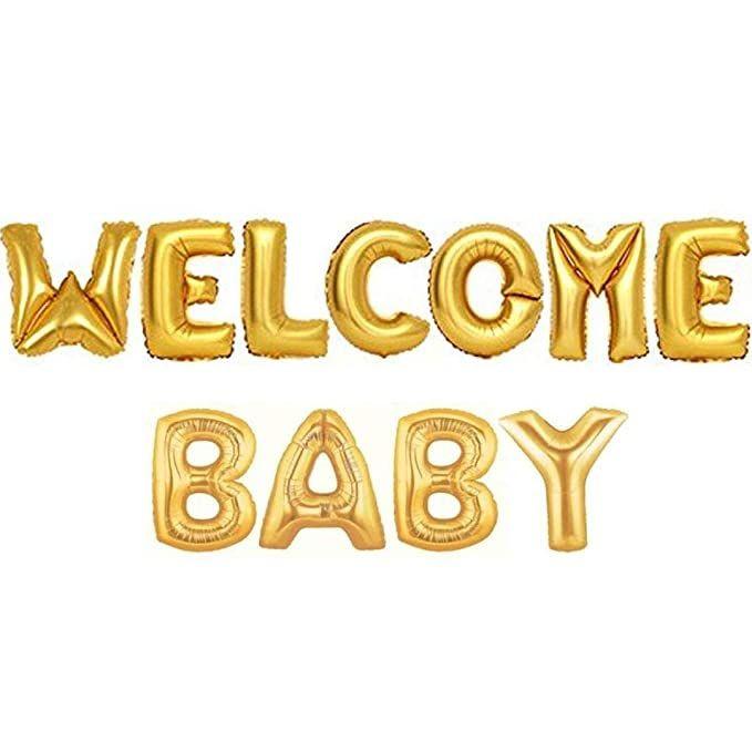 Welcome Baby Foil Balloons - Golden 1Pc
