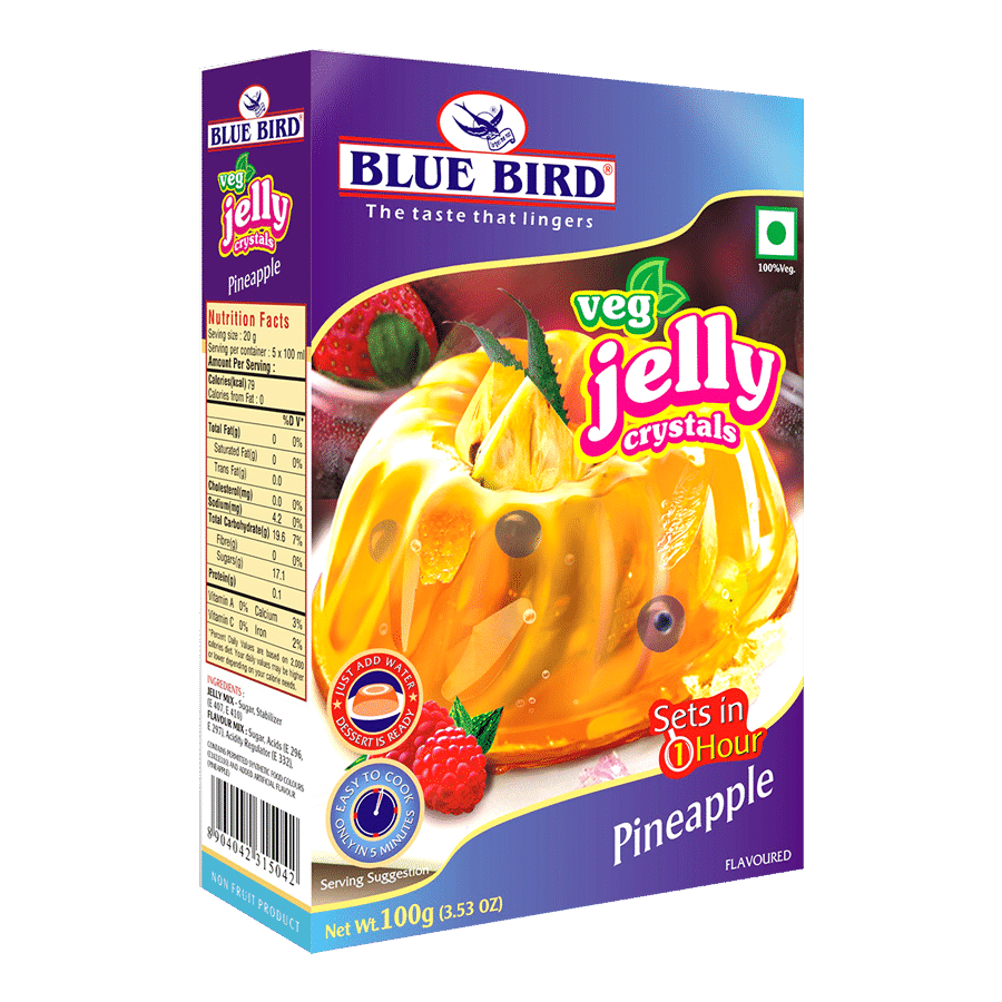 Blue Bird Veg Jelly Crystal - Pineapple 100G