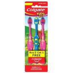 Colgate Kids Soft Toothbrush For 2+ Yrs 3Pk
