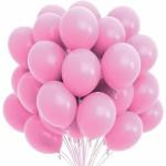 Metallic Rubber Balloons - Pink 50Pc