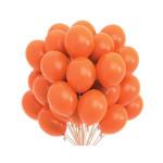 Metallic Rubber Balloons - Orange 50Pc