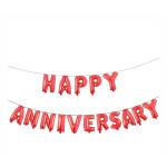 Happy Anniversary Foil Balloon - Red 1Pc