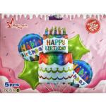 Foil Balloons Birthday Theme Party 5Pc